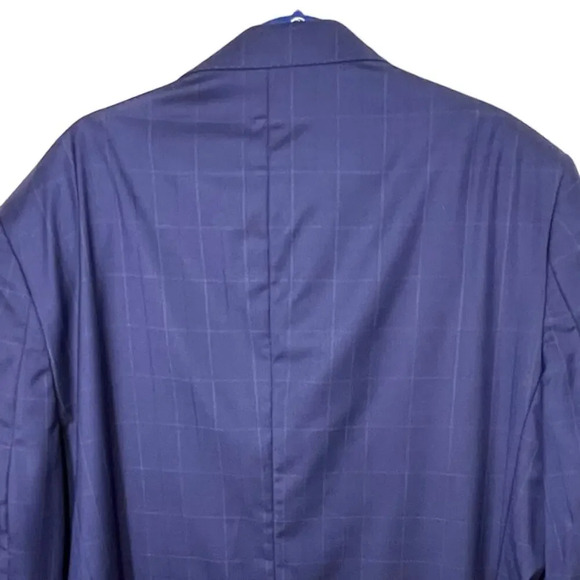 Joseph A Banks Chelsea 50R Window Pane Tailored Fit Wool Padded Vented Blazer - Picture 4 of 10